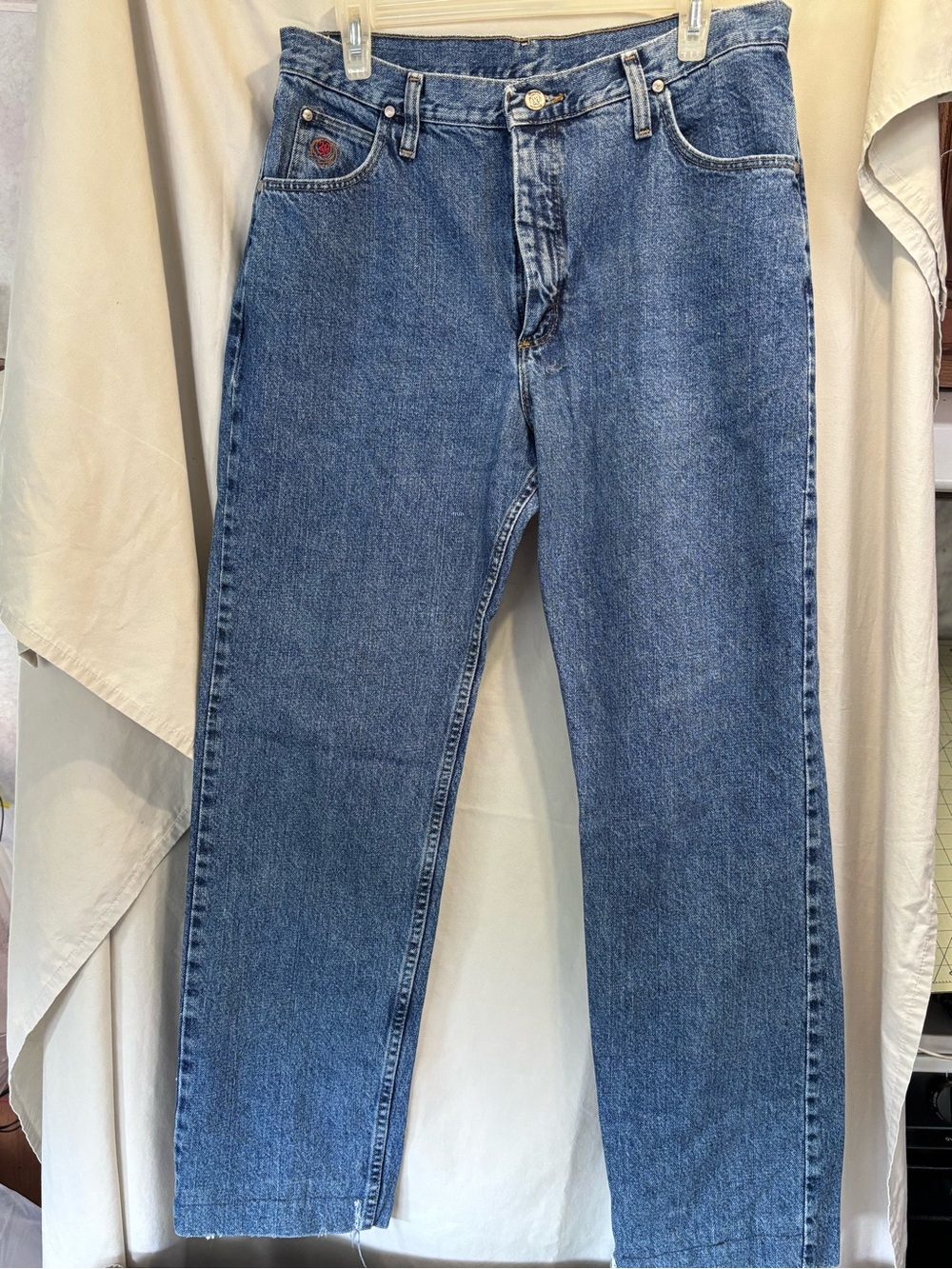 Twenty X Wrangler Women's Straight Leg Denim Jeans in Mid Blue 13/14